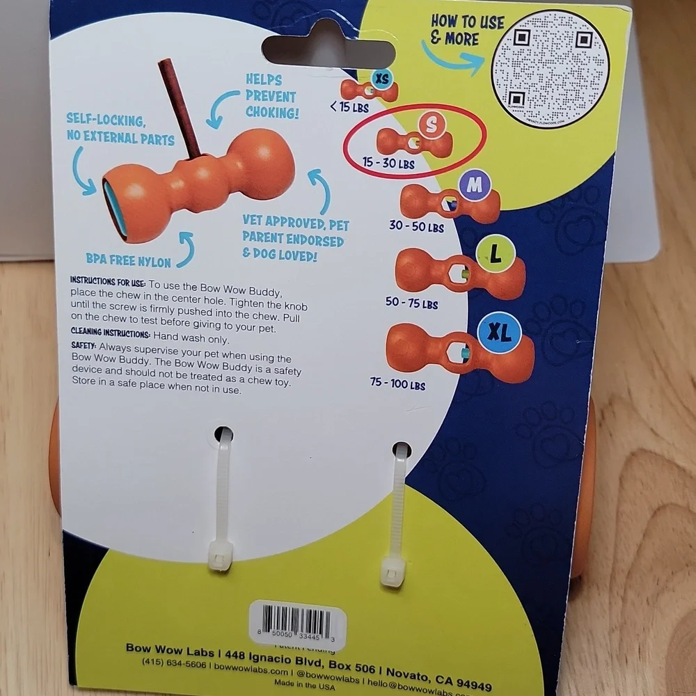 Bow Wow Buddy Holder Small 15–30 lb Dog Chew Accessory New